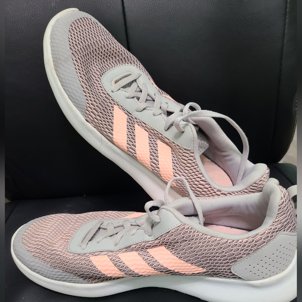 Adidas Grey and Pink Cloudfoam Element Race Shoes size 11